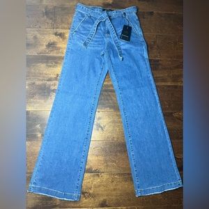 Jeans palazzo flare front tie